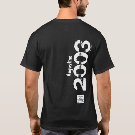 18e Verjaardag 2003 Naam Legends  Distressed T-shirt (Achterkant)