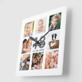 18e verjaardag aangepaste foto collage meisjesmijl vierkante klok (Hoek)