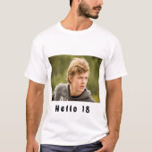 18e verjaardag aangepaste foto hallo 18 jongens t-shirt (Voorkant)