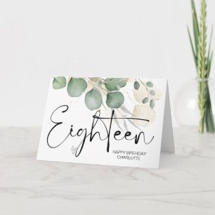 18e verjaardag Achttien Gelukkige Verjaardag voor Kaart