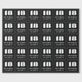 18e verjaardag: Art Deco Geïnspireerde look "18" & Cadeaupapier (Vlak)