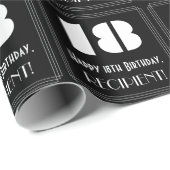 18e verjaardag: Art Deco Geïnspireerde look "18" & Cadeaupapier (Rol Hoek)
