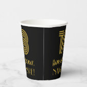 18e verjaardag: Art Deco Geïnspireerde look "18" e Papieren Bekers (Rechts)