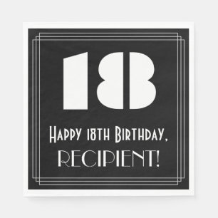 18e verjaardag: Art Deco Geïnspireerde look "18" + Servet