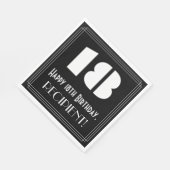 18e verjaardag: Art Deco Geïnspireerde look "18" + Servet (Hoek)