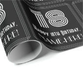 18e verjaardag: Art Deco geïnspireerde look "18" w Cadeaupapier (Rol Hoek)