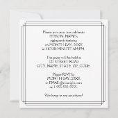 18e verjaardag: Art Deco Style met aangepaste naam Kaart (Achterkant)