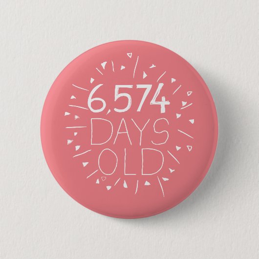 18e verjaardag badge party accessoire teenager gif ronde button 5,7 cm (Voorkant)