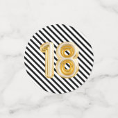 18e Verjaardag Ballon Feest Roze Goud Confetti (Kleine voorkant)