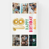 18e verjaardag ballon Happy Birthday Party Spandoek (Verticaal)