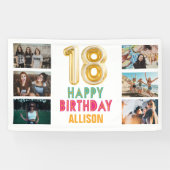 18e verjaardag ballon Happy Birthday Party Spandoek (Horizontaal)