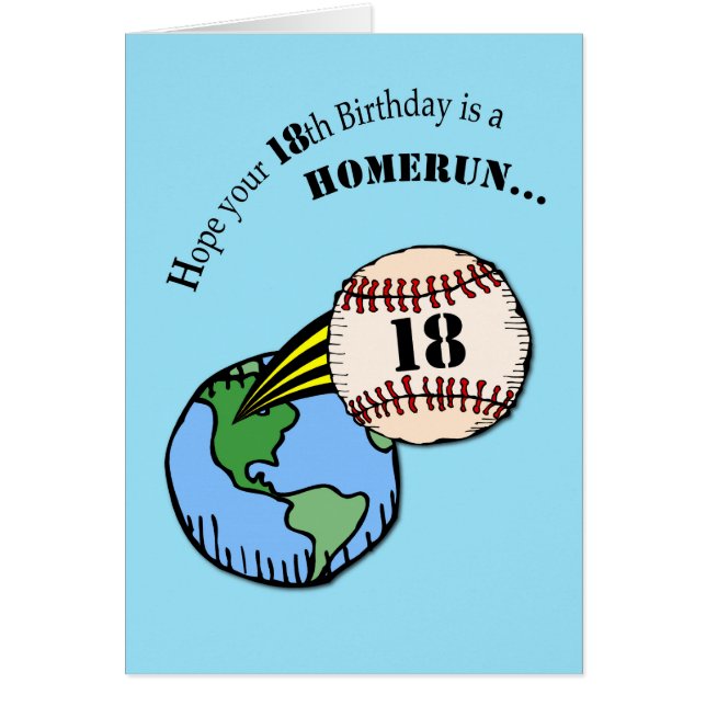 18e verjaardag Baseball Home run (Voorkant)