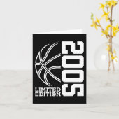 18e verjaardag Basketbal Limited Edition 2005 Kaart (Gele Bloem)