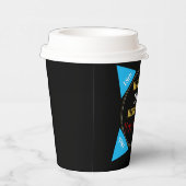 18e verjaardag Blauw Goud Zwart ALLE LEEFTIJDEN Papieren Bekers (Rechts)