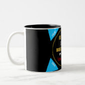 18e verjaardag Blue Black Gold Tweekleurige Koffiemok (Links)