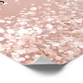 18e verjaardag blush roos gouden ballonnen welkom poster (Hoek)