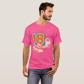 18e verjaardag Boy Soccer Player Football 18 jaar T-shirt (Voorkant volledig)