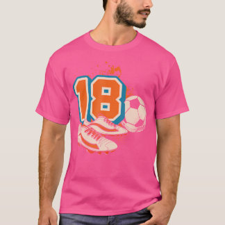 18e verjaardag Boy Soccer Player Football 18 jaar T-shirt