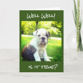**18e VERJAARDAG** BULLDOG WENST VOOR JOU! Kaart (Voorkant)