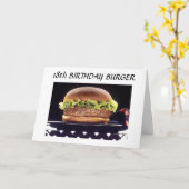 18e VERJAARDAG BURGER Kaart (Gele Bloem)