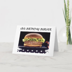 18e VERJAARDAG BURGER Kaart