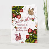 18e verjaardag - Butterfly and Strawberry Inv (Voorkant)