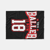 18e Verjaardag Bysketbyll Lover 18 Jaar Old Bday Fleece Deken (Voorkant (Horizontaal))