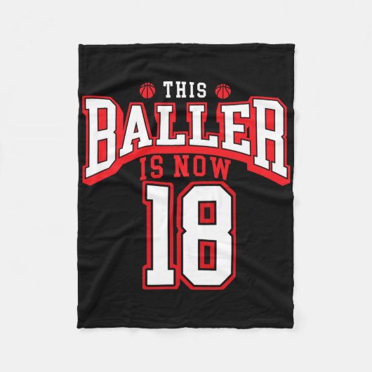 18e Verjaardag Bysketbyll Lover 18 Jaar Old Bday Fleece Deken (Voorkant)