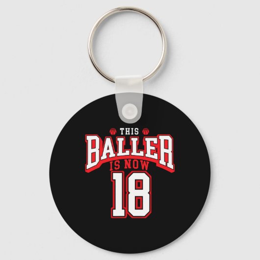 18e Verjaardag Bysketbyll Lover 18 Jaar Old Bday Sleutelhanger (Voorkant)