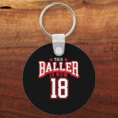 18e Verjaardag Bysketbyll Lover 18 Jaar Old Bday Sleutelhanger (Voorkant)