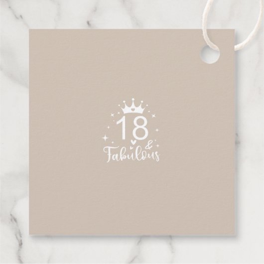 18e Verjaardag Cadeau label (Achterkant)