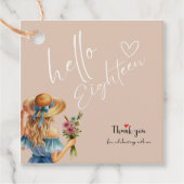 18e Verjaardag Cadeau label (Voorkant)