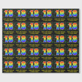 18e verjaardag: Colorful Music Symbols, Rainbow 18 Cadeaupapier (Vlak)