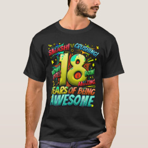 18e verjaardag Comic stijl Geweldige sinds 2005 18 T-shirt