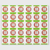 18e verjaardag computergamer cadeaupapier (Vlak)