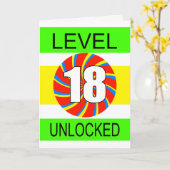 18e verjaardag computergamer kaart (Gele Bloem)