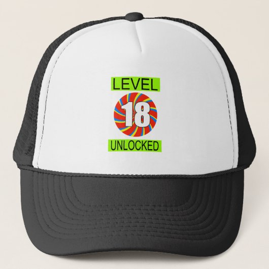 18e verjaardag computergamer trucker pet (Voorkant)