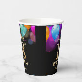 18e verjaardag Confetti voor zwarte en gouden fees Papieren Bekers (Links)