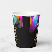 18e verjaardag Confetti voor zwarte en gouden fees Papieren Bekers (Rechts)