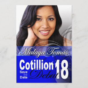 18e verjaardag Cotillion Debut Sparen de Datum Fot Save The Date