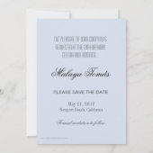 18e verjaardag Cotillion Debut Sparen de Datum Fot Save The Date (Achterkant)