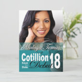 18e verjaardag Cotillion Debut Sparen de Datum Fot Save The Date (Staand voorkant)