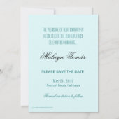 18e verjaardag Cotillion Debut Sparen de Datum Fot Save The Date (Achterkant)