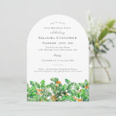 18e Verjaardag December Geboortebloem Holly Arch Kaart (Staand voorkant)