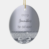 18e verjaardag decoratie zilveren glans lint metaa (Rechts)