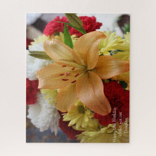 18e verjaardag dochter. legpuzzel (Verticaal)