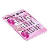 18e verjaardag Dochter Poem Magnet Magneet (Rechterzijde)