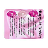 18e verjaardag Dochter Poem Magnet Magneet (Horizontaal)