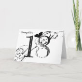 18e verjaardag, dochter, vlinder, zwart en wit. kaart (Voorkant)