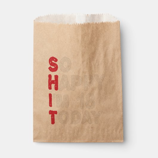 18e verjaardag dus blij dat ik 18 ben vandaag Gift Bedankzakje (Voorkant)
